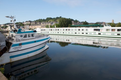 Honfleur, embarcadère des bateaux de croisière