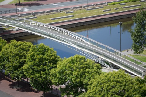 Saint-Lô, passerelle sur la Vire