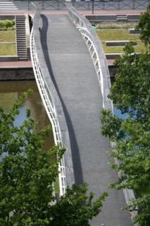 Saint-Lô, passerelle sur la Vire