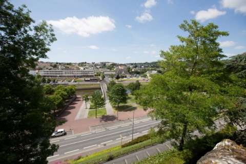 Saint-Lô, passerelle sur la Vire