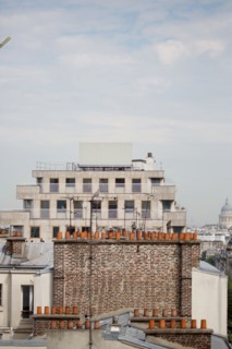 Paris, cheminée en brique dans le 13e arrondissement