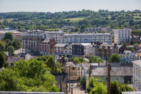 Ville de Lisieux vue depuis la basilique Sainte-Thérèse