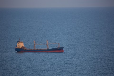 Navire de pêche au large de Fécamp, Seine-Maritime