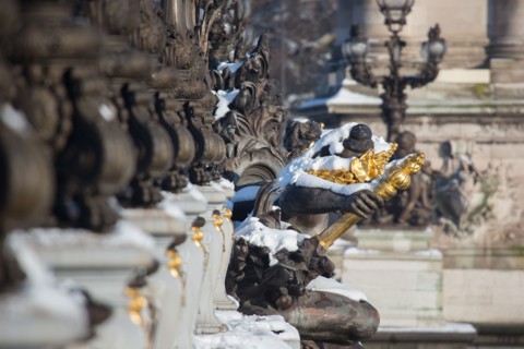 Paris under the snow