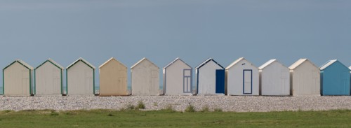 Cayeux-Sur-Mer (Baie de Somme, France), cabines de plage