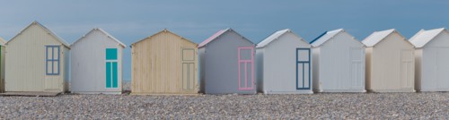 Cayeux-Sur-Mer (Baie de Somme, France), cabines de plage