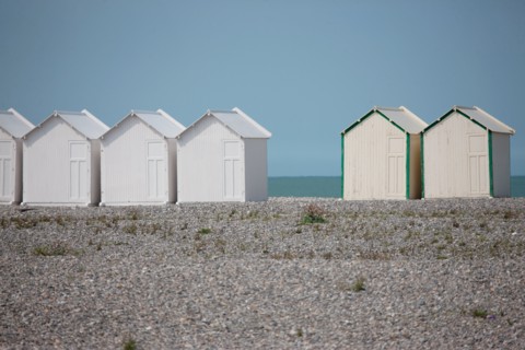 Cayeux-Sur-Mer (Baie de Somme, France), cabines de plage