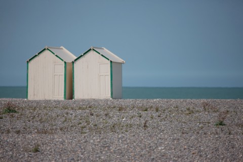 Cayeux-Sur-Mer (Baie de Somme, France), cabines de plage