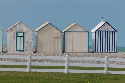 Cayeux-Sur-Mer (Baie de Somme, France), cabines de plage