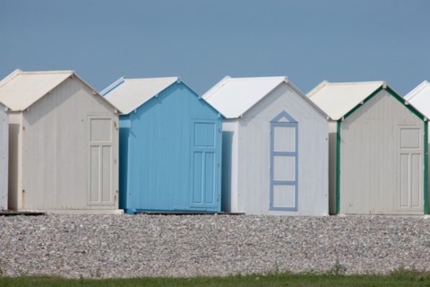 Cayeux-Sur-Mer (Baie de Somme, France), cabines de plage