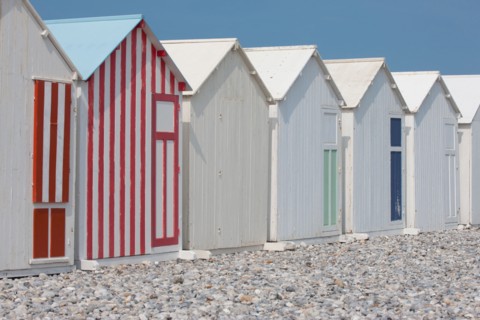 Cayeux-Sur-Mer (Baie de Somme, France), cabines de plage