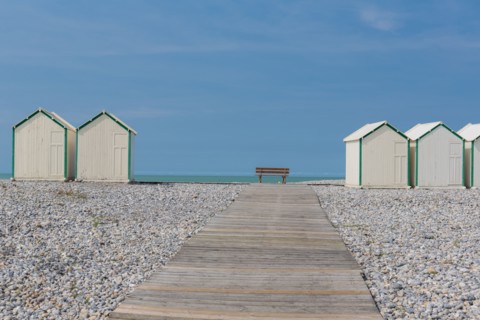 Cayeux-Sur-Mer (Baie de Somme, France), cabines de plage