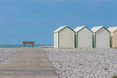 Cayeux-Sur-Mer (Baie de Somme, France), cabines de plage