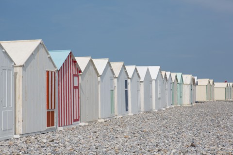 Cayeux-Sur-Mer (Baie de Somme, France), cabines de plage