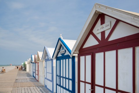 Cayeux-Sur-Mer (Baie de Somme, France), cabines de plage