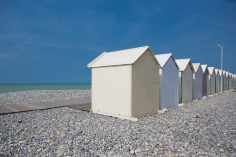 Cayeux-Sur-Mer (Baie de Somme, France), cabines de plage