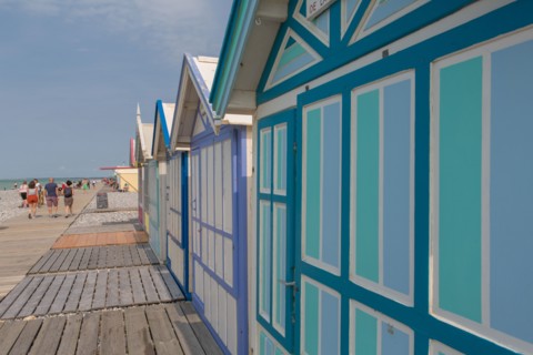 Cayeux-Sur-Mer (Baie de Somme, France), cabines de plage