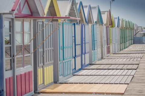 Cayeux-Sur-Mer (Baie de Somme, France), cabines de plage