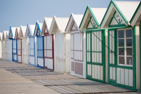 Cayeux-Sur-Mer (Baie de Somme, France), cabines de plage