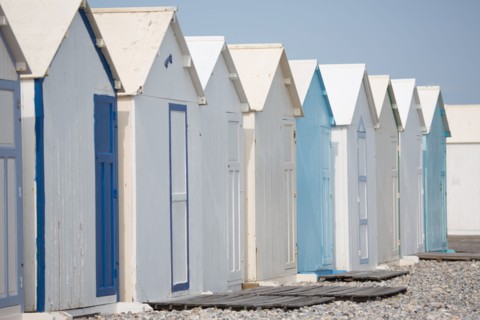 Cayeux-Sur-Mer (Baie de Somme, France), cabines de plage