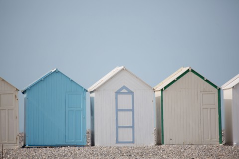 Cayeux-Sur-Mer (Baie de Somme, France), cabines de plage