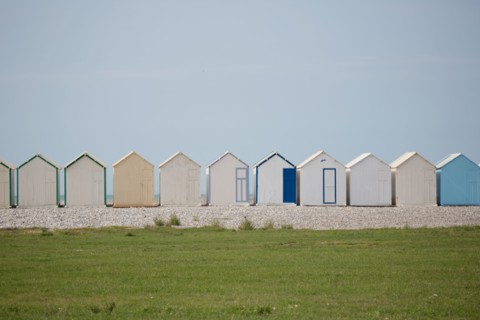 Cayeux-Sur-Mer (Baie de Somme, France), cabines de plage