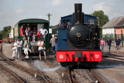 Le Crotoy (Baie de Somme, France), train touristique à vapeur