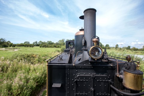 Le Crotoy (Baie de Somme, France), train touristique à vapeur