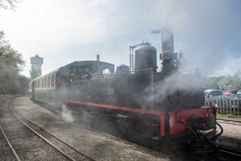 Le Crotoy (Baie de Somme, France), train touristique à vapeur