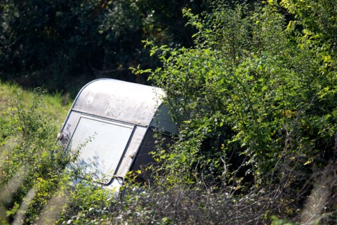 Abandoned caravan