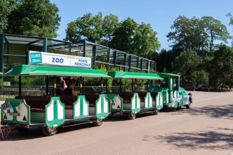 Lyon, Parc de la Tête d'Or, petit train touristique