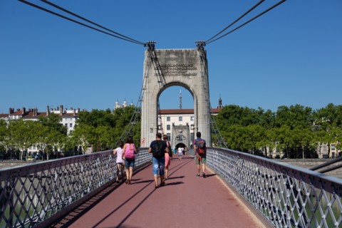 Lyon, Passerelle du Collège, le Rhône