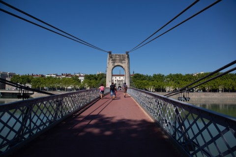 Lyon, Passerelle du Collège, le Rhône
