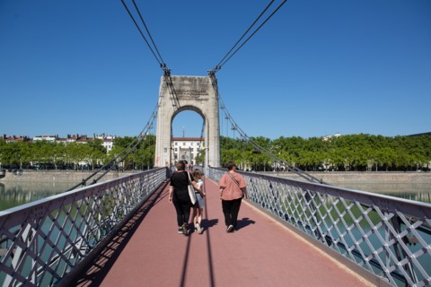 Lyon, Passerelle du Collège, le Rhône
