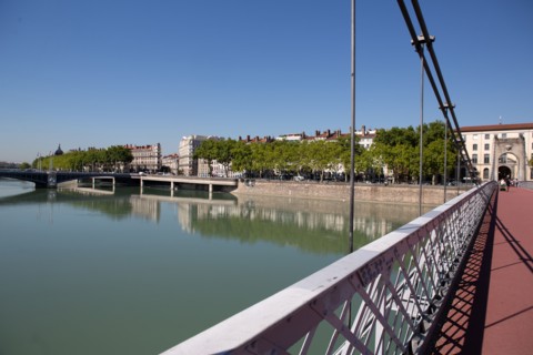 Lyon, Passerelle du Collège, le Rhône
