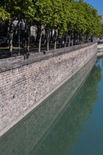 Lyon, depuis la Passerelle du Collège, le Rhône