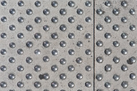 Detail of tactile paving in the streets of Lyon