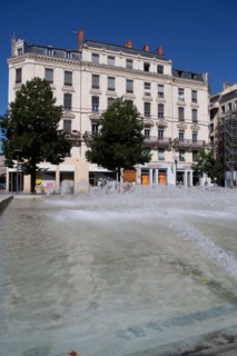 Lyon, fountain in the rue de la République