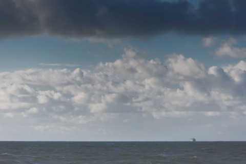 Dieppe, tempête sur la plage