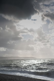 Dieppe, tempête sur la plage