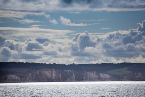 Dieppe, cliffs and stormy weather