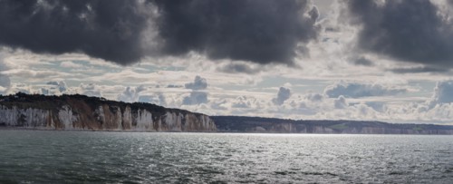 Dieppe, falaises par temps d'orage