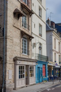 Dieppe, facades of shops