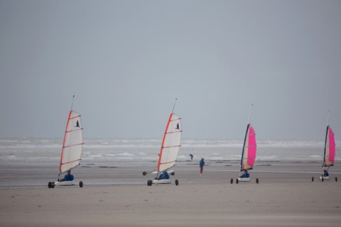 Le Touquet Paris Plage, char à voile sur la plage