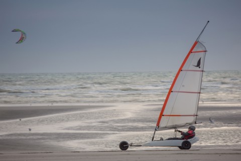 Le Touquet Paris Plage, char à voile sur la plage