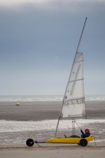 Le Touquet Paris Plage, char à voile sur la plage