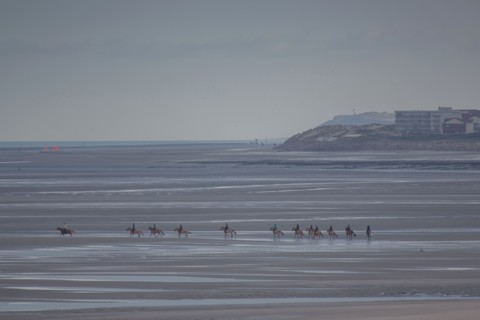 Le Touquet Paris Plage, cavaliers sur la plage