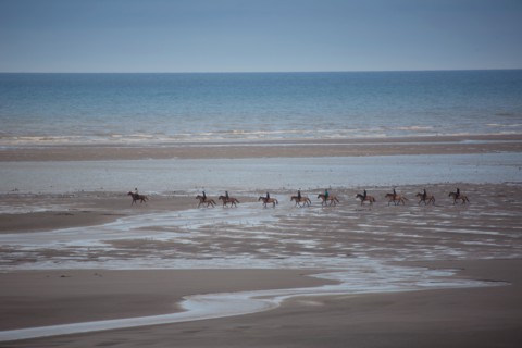 Le Touquet Paris Plage, cavaliers sur la plage