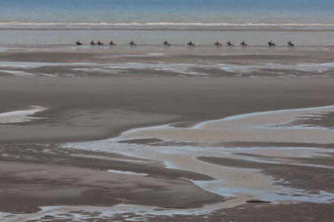 Le Touquet Paris Plage, riders on the beach
