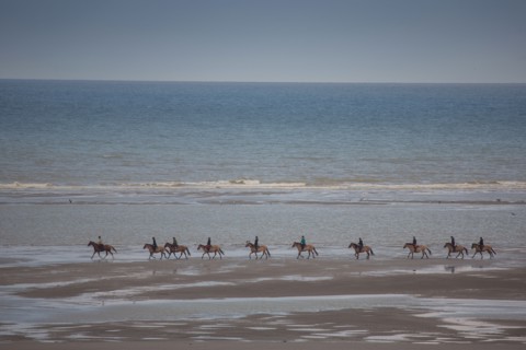 Le Touquet Paris Plage, cavaliers sur la plage